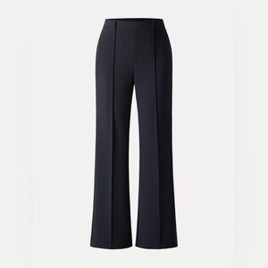 Double-Faced Cozy High Rise Pintuck Pull-on Pants with Pockets
